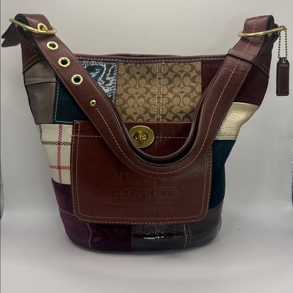 Coach Handbags - Coach Bleeker Holiday Patchwork Duffle Bag